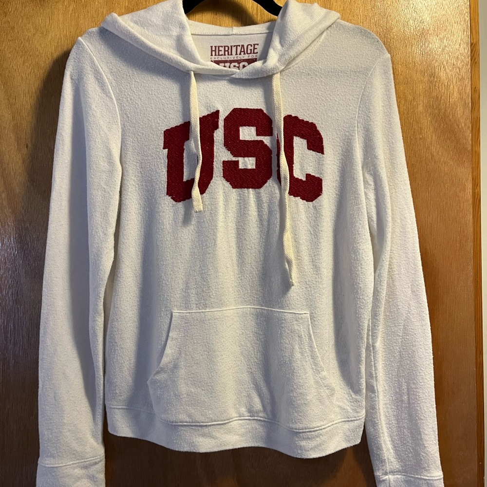 USC White Soft Hoodie